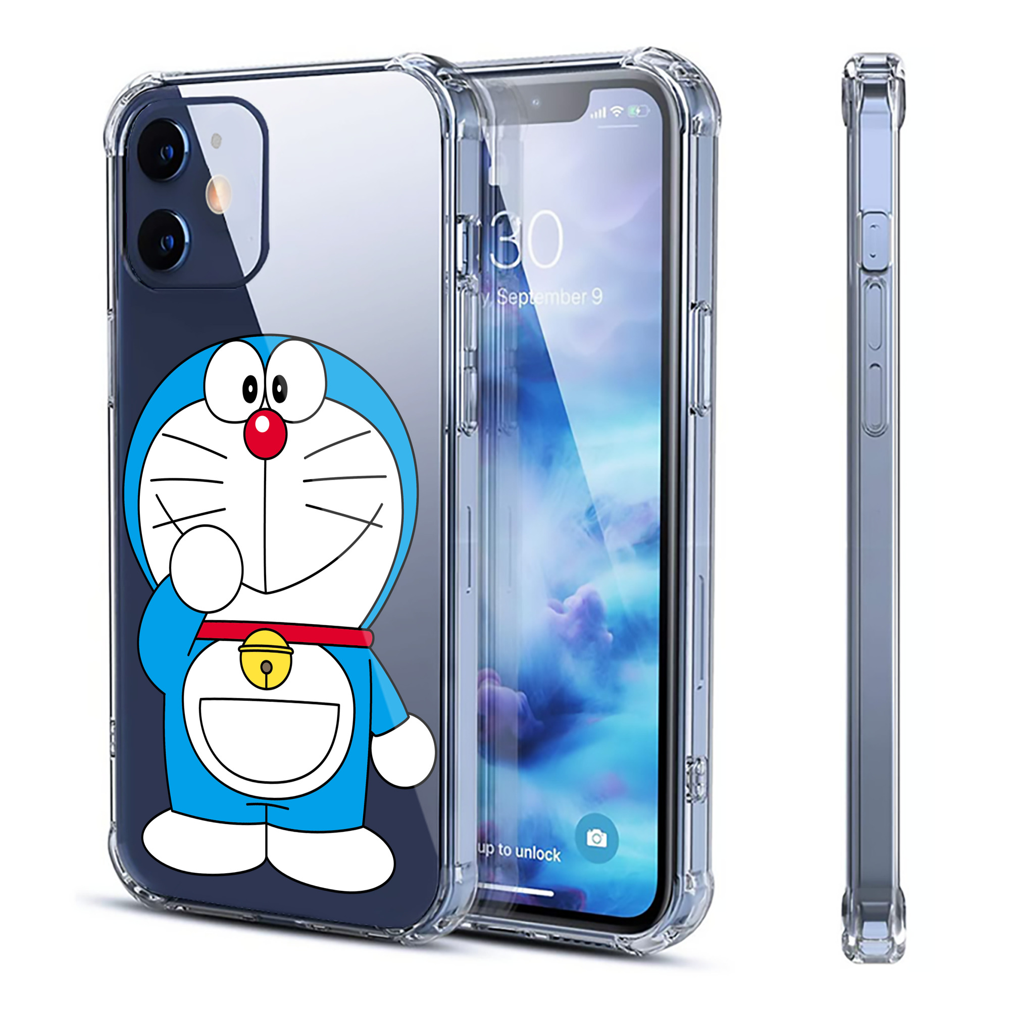 （画像用） ドラえもん Doraemon 【iPhone 12シリーズ対応】透明スマホケース（クリアソフトケース）